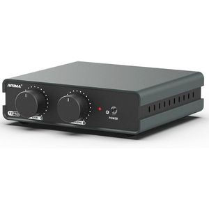 MM/MC RIAA Phono Voorversterker voor Draaitafel - Professionele Vinyl Voorversterker met Versterkingsinstelling en Volumeregeling