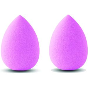 Set van 6 make-upsponzen inclusief make-upbasis, oogschaduw, wangspons, vloeibare crème/professionele make-upblender/beautyblender - willekeurige kleuren