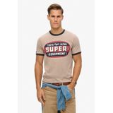 Superdry - Ac Ringer Workwear Graphic T-shirt - Eclipse Navy/Athletic Grey Marl - Korte Mouwen