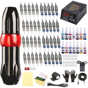 Complete Tattoo Set met Roterende Machine, Inkt en Naalden voor Professionals en Beginners