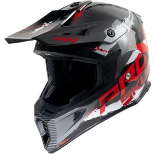 Motor Cross Crosshelm SKUD STO Rood/Zwart L van MOTOBLOUZ