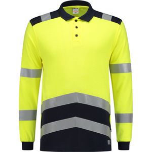 Tricorp 203003 Poloshirt Multinorm Bicolor - Fluo Geel/Inkt - XXL