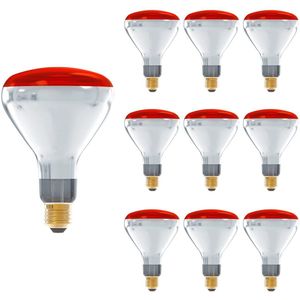 Technik R125 Infraroodlamp E27 150W - 1250lm - 2700K - Half Rood Licht - Warmtelamp - 10 stuks