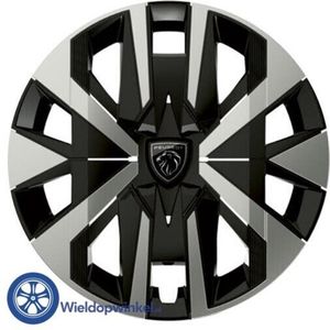 98517457TW – MONTI - 1693048780 Zwarte Wieldoppen 16 inch Peugeot wieldoppen met zwart (Origineel set)