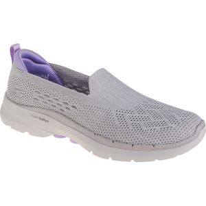 Skechers Go Walk 6 - Valerie 124532-GYLV, Vrouwen, Grijs, Sneakers,Sportschoenen, maat: 41