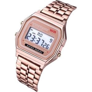 Hidzo Horloge Digital Watch Ø 37 mm - Rose-Goud - Staal