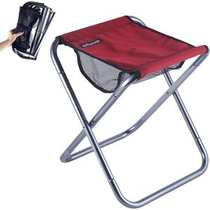 Opvouwbare kruk lichtgewicht inklapbare kruk voor camping picknick - Rood 36 x 33 x 40 cm pop up stool