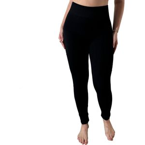 MEETHOO Thermo Legging - Seamless - Dames Naadloze Thermo Legging - Warme Leggings - Thermische Legging - Shaping Legging Corrigerend broekje-Zwart-XXXXL