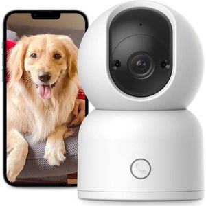 GTB® Huisdiercamera - Babyfoon met Camera - Huisdiercamera met App - Wit - 18cm x 9cm x 9cm