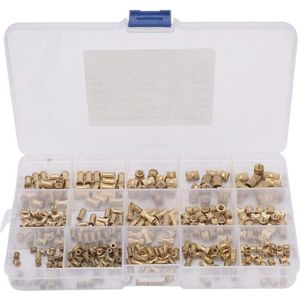High Strength Knurled Nuts Assortment Set - M2 M3 M4 M5 - 330-Piece for Production or Maintenance of Electrical Equipment .