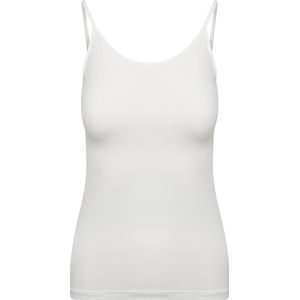 RJ Bodywear Pure Color dames spaghetti top (1-pack) - hemdje met smalle verstelbare bandjes - wit - Maat: M