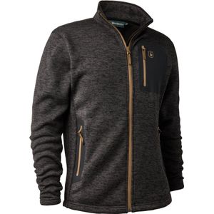 Deerhunter Sarek Knitted Jas- Dark Grey Melange-Winddicht Fleece Outdoor Fleece Maat S