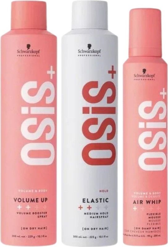 Schwarzkopf - OSiS+ Elastic Volume Set Trio - 2x300+200ml - Haarspray
