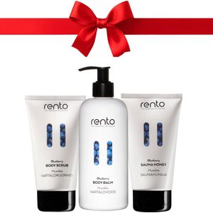 Rento Bosbessen Verwen Cadeauset Body Scrub, Body Balm & Sauna Honey