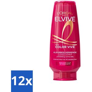 L'Oréal Elvive Color Vive - Conditioner - 200 ml - Voordeelverpakking - 12 stuks