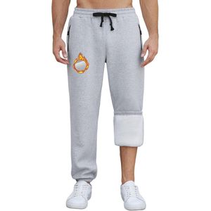 Heren Fleece Gevoerde Joggingbroeken met Ritszakken voor Winter