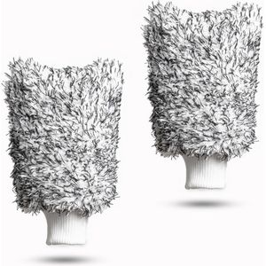 Washandschoen - 2-stuks superabsorberende microvezel auto washanden, Anti-wervel/anti-kras, Voor nat/droog reinigen
