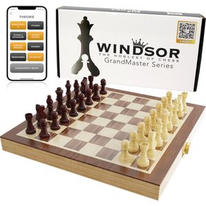 Windsor Schaakbord - met Schaakstukken - 30 cm - Schaakset - Magnetisch Schaakspel - Chess Set - Hout