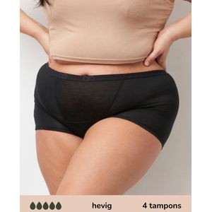 Moodies Undies boyshort menstruatieslip Heavy/Overnight zwart