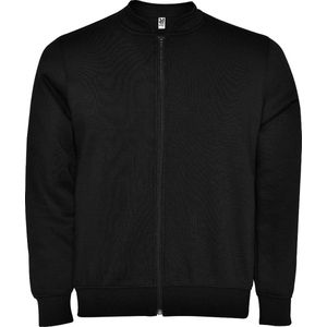 Zwarte jas van geborstelde fleece en opstaande kraag model Elbrus merk Roly maat 2XL