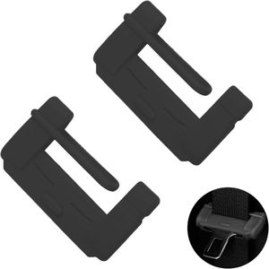 Seat Belt Lock Cover - 2 Pieces - Silicone Buckle Protection voor Auto - Universele Interieur Onderdelen - Zwart