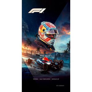 Formule 1 - Badhanddoek - Max Verstappen - Monaco 2023 - 70 x 140 cm