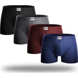 BOXR Underwear - Bamboe Boxershort Heren - Onderbroeken Heren - 4-Pack - XXL- Bamboe Ondergoed - Ondergoed Heren - Bamboo Boxershort voor Mannen