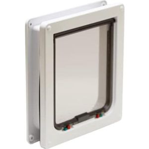 Cat Flap - B: 23,5 cm H: 25,2 cm Wit