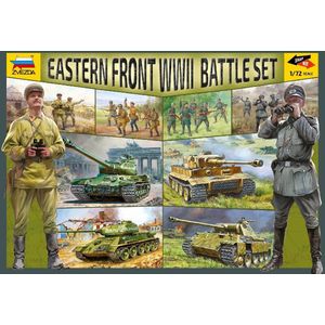 1:72 Zvezda 5203 Eastern Front WWII Battle Set Plastic Modelbouwpakket