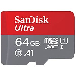 64GB microSDXC Geheugenkaart met SD Adapter – A1 Prestaties tot 120MB/s, Class 10, UHS-I