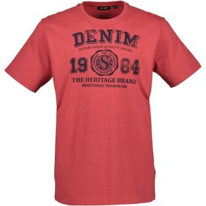 Blue Seven heren shirt - shirt heren - 302772 - rood met print - KM - maat M