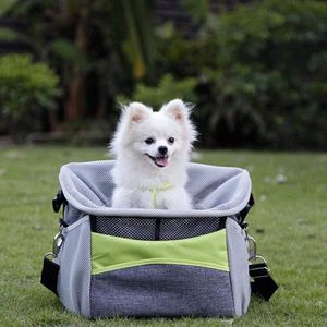 Fietsmand Voor Hond - Stuurvoorzijde Fietstas - Rugzak Voor Hondenmand - Verwijderbare Fietstas Voor Honden en Katten (Grijs)