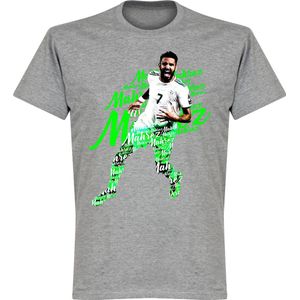 Mahrez Script T-Shirt - Grijs - L