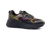 Shoecolate Black combi + leopard 1.25.02.152.02 ZWART