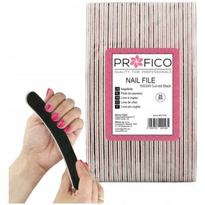 Nagelvijl Banaan Zwart 180/240 - Set van 25 stuks