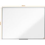 Nobo Essence Magnetisch Whiteboard Staal met Houder voor Whiteboard Marker - 120 x 90 cm Formaat - Wit