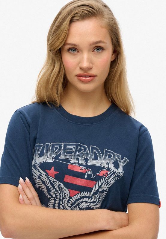 Superdry - Embellish Varsity - T-shirt - Relaxed Fit - Korte Mouwen