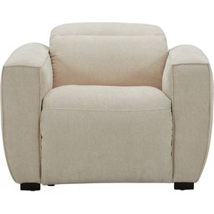 Vente-unique Elektrische relaxfauteuil van beige stof LAGUNDI L 108 cm x H 70 cm x D 114 cm