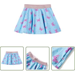 vidaXL Meisjesrokje - Kinderrokje - Kinderrokje 116 blauw - Kindermode - Zomerrokje - Blauwe Rok