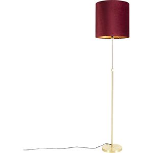 QAZQA parte fl - Klassieke Vloerlamp | Staande Lamp met kap - 1 lichts - H 1865 mm - Rood - Woonkamer | Slaapkamer | Keuken