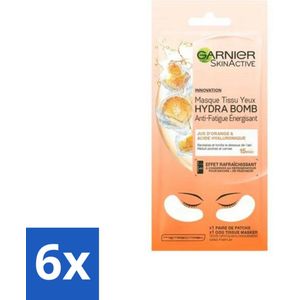 Garnier - SkinActive - Tissue Oogmasker - Sinaasappel - 1 Gezichtsmasker - Voordeelverpakking - 6 stuks