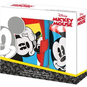 Disney Mickey Mouse lunchbox set voor kinderen - 2-delig - rood - aluminium/kunststof