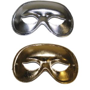 oogmasker metallic zilver of goud