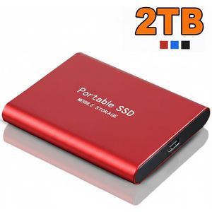 Externe Flashdrive - Harde Schijf - Rood - 2 TB - SSD