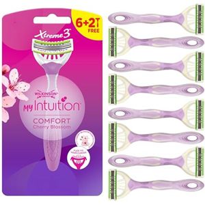 Comfortabele Dames Scheermesjes 6+2-pack met Flexibele Bladen