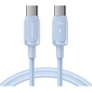 Joyroom - USB C naar USB C kabel - 100W - 1.2 meter - Snellader - Blauw