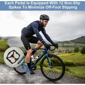TRANKIELO® - Premium Antislip Fietspedalen van Aluminiumlegering - Perfect voor Mountainbike, Racefiets en BMX