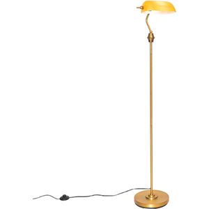 QAZQA banker - Klassieke Vloerlamp | Staande Lamp - 1 lichts - H 140.5 cm - Geel - Woonkamer | Slaapkamer | Keuken