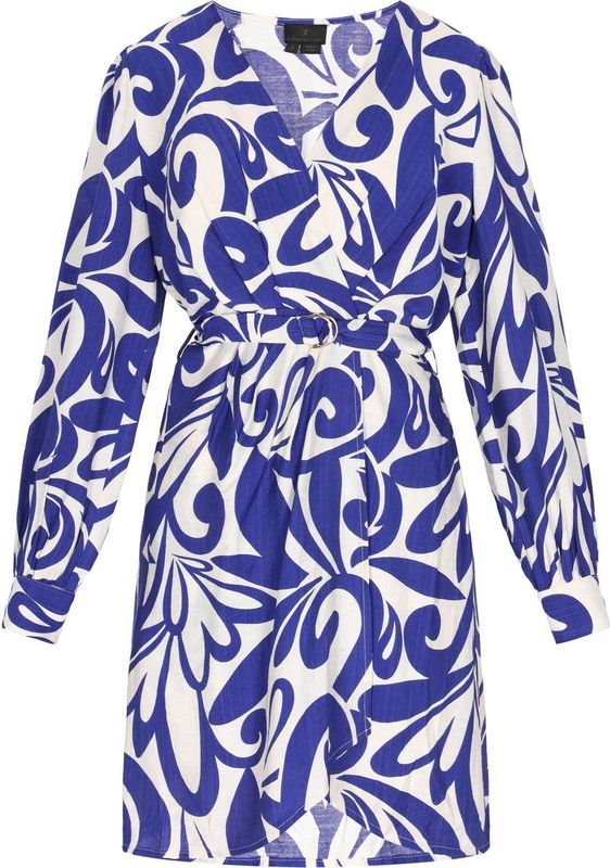 DreiMaster Klassik Jurk  blauw / wit