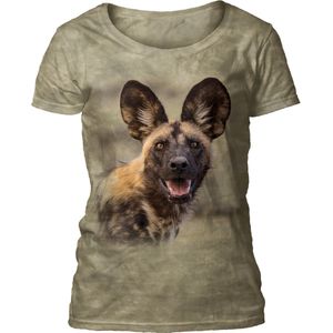Ladies T-shirt African Wild Dog Portrait S